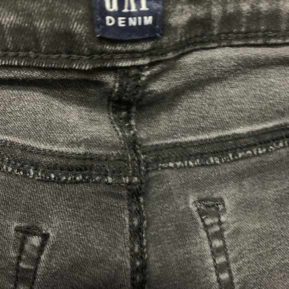 Gap Denim true skinny distressed black wash jeans size 27 - Picture 3 of 8